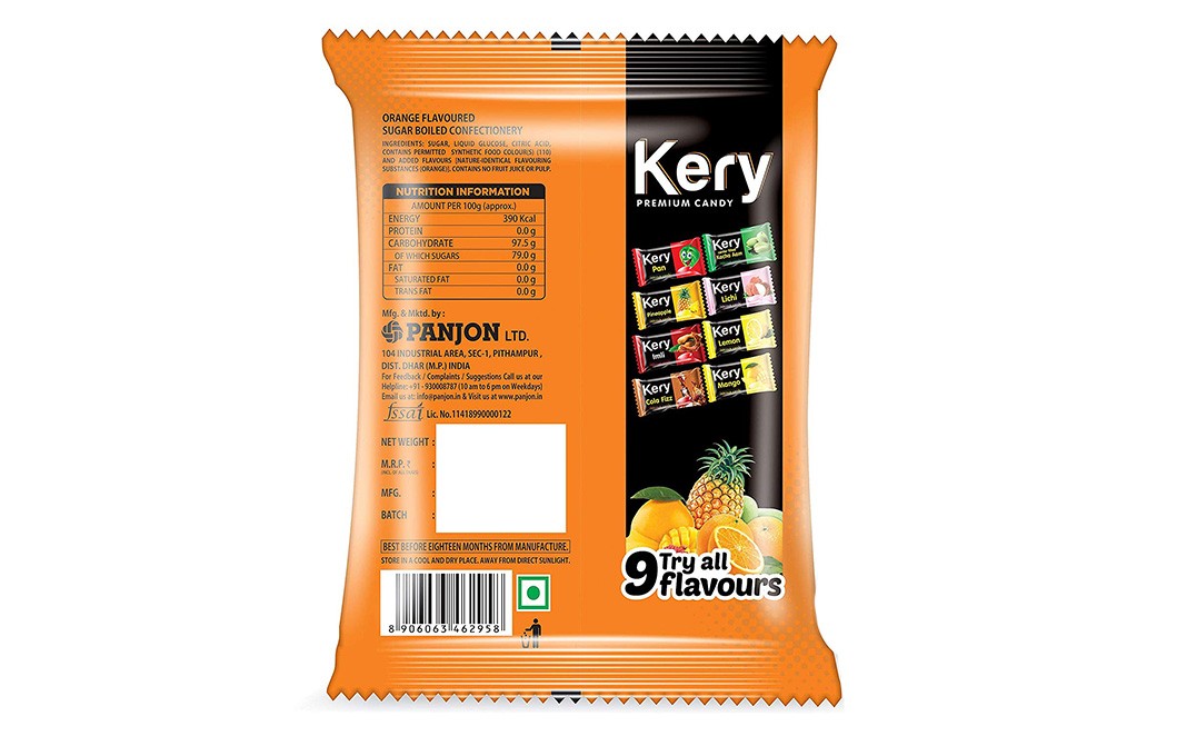 Kery Orange Delicious Candy    Pack  480 grams